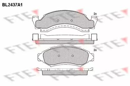 Комплект тормозных колодок (FTE: BL2437A1)