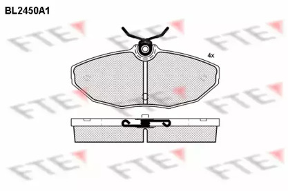 Комплект тормозных колодок (FTE: BL2450A1)