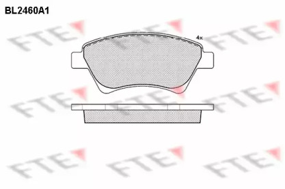 Комплект тормозных колодок (FTE: BL2460A1)