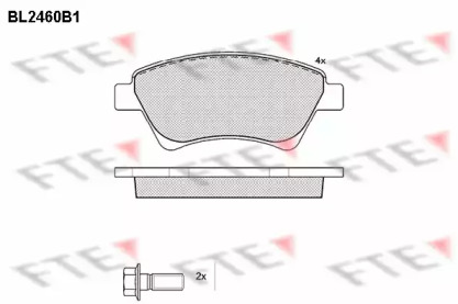 Комплект тормозных колодок (FTE: BL2460B1)