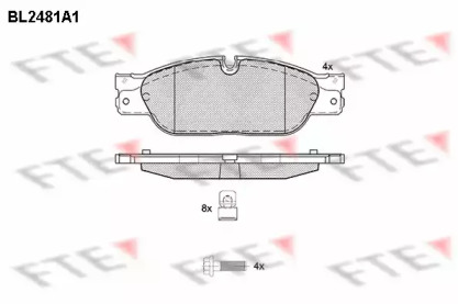 Комплект тормозных колодок (FTE: BL2481A1)