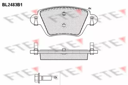Комплект тормозных колодок (FTE: BL2483B1)
