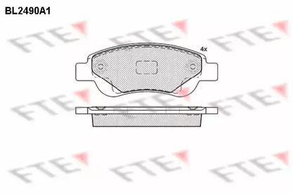 Комплект тормозных колодок (FTE: BL2490A1)