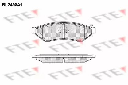 Комплект тормозных колодок (FTE: BL2498A1)