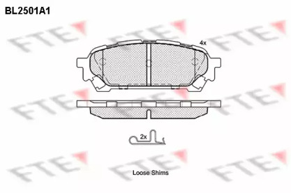 Комплект тормозных колодок (FTE: BL2501A1)