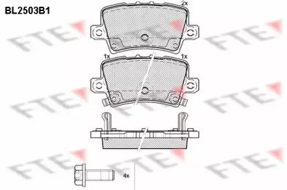 Комплект тормозных колодок (FTE: BL2503B1)