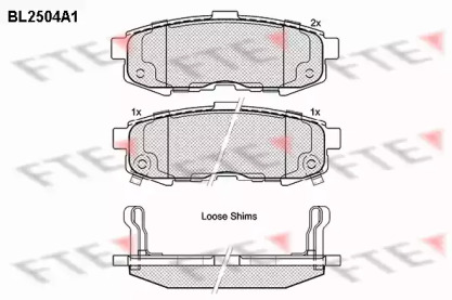 Комплект тормозных колодок (FTE: BL2504A1)