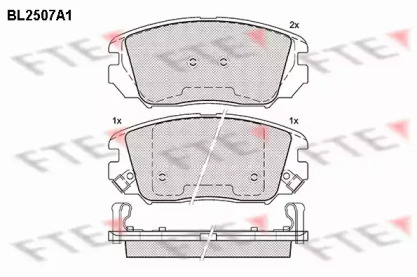 Комплект тормозных колодок (FTE: BL2507A1)