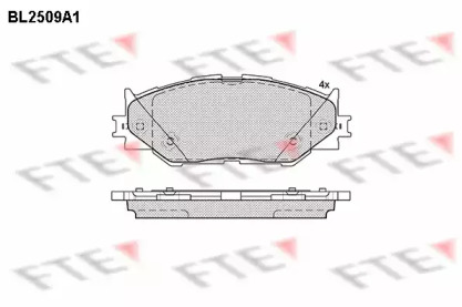 Комплект тормозных колодок (FTE: BL2509A1)