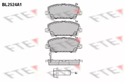 Комплект тормозных колодок (FTE: BL2524A1)