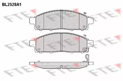 Комплект тормозных колодок (FTE: BL2528A1)