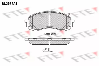 Комплект тормозных колодок (FTE: BL2532A1)