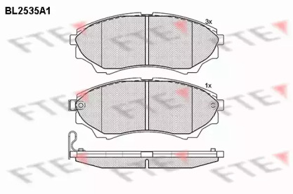 Комплект тормозных колодок (FTE: BL2535A1)