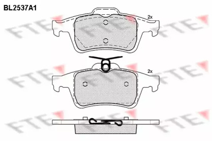 Комплект тормозных колодок (FTE: BL2537A1)