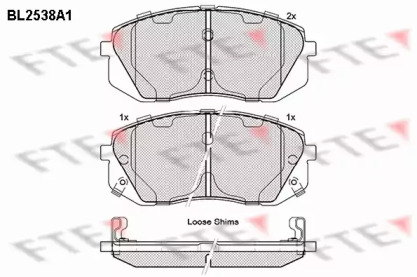Комплект тормозных колодок (FTE: BL2538A1)