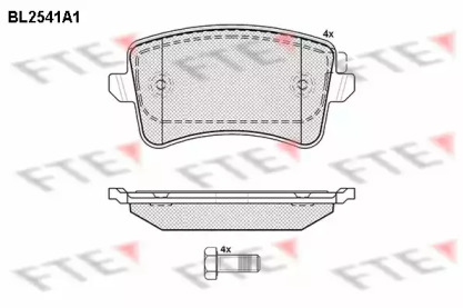 Комплект тормозных колодок (FTE: BL2541A1)