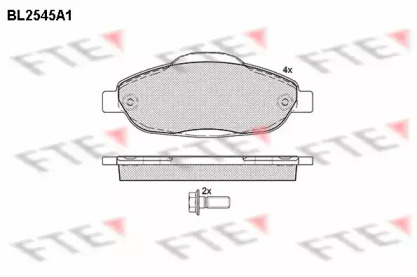 Комплект тормозных колодок (FTE: BL2545A1)