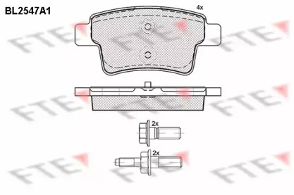 Комплект тормозных колодок (FTE: BL2547A1)