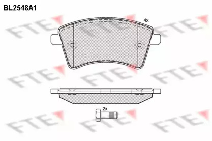 Комплект тормозных колодок (FTE: BL2548A1)