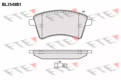 Комплект тормозных колодок (FTE: BL2548B1)