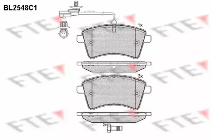 Комплект тормозных колодок (FTE: BL2548C1)