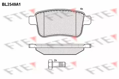 Комплект тормозных колодок (FTE: BL2549A1)