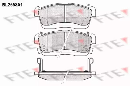 Комплект тормозных колодок (FTE: BL2558A1)