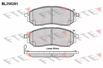 Комплект тормозных колодок (FTE: BL2562A1)