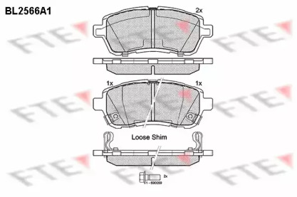 Комплект тормозных колодок (FTE: BL2566A1)
