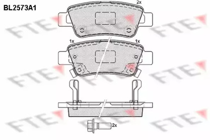 Комплект тормозных колодок (FTE: BL2573A1)