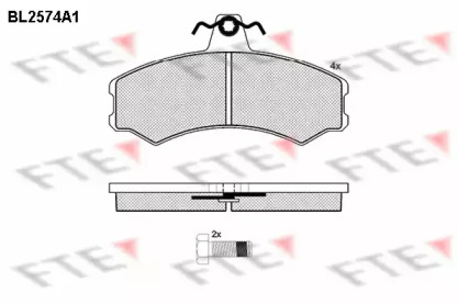 Комплект тормозных колодок (FTE: BL2574A1)