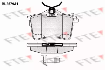 Комплект тормозных колодок (FTE: BL2579A1)