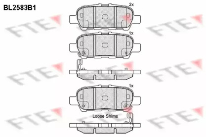 Комплект тормозных колодок (FTE: BL2583B1)