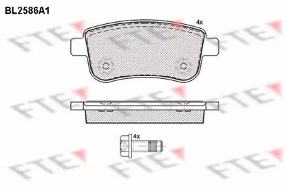 Комплект тормозных колодок (FTE: BL2586A1)