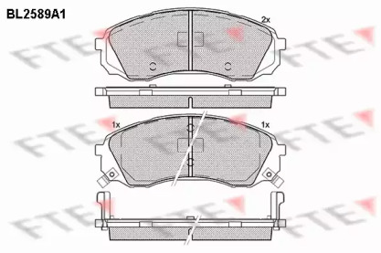 Комплект тормозных колодок (FTE: BL2589A1)