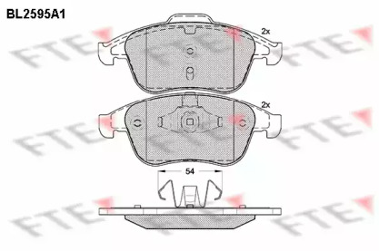 Комплект тормозных колодок (FTE: BL2595A1)