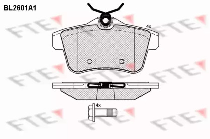 Комплект тормозных колодок (FTE: BL2601A1)