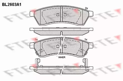 Комплект тормозных колодок (FTE: BL2603A1)