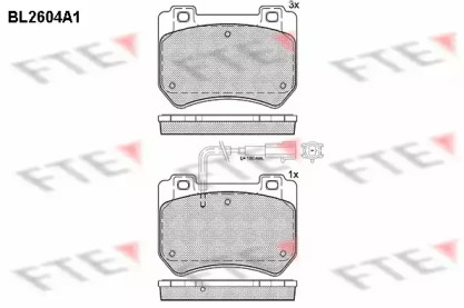 Комплект тормозных колодок (FTE: BL2604A1)