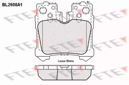 Комплект тормозных колодок (FTE: BL2608A1)