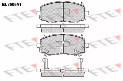 Комплект тормозных колодок (FTE: BL2609A1)