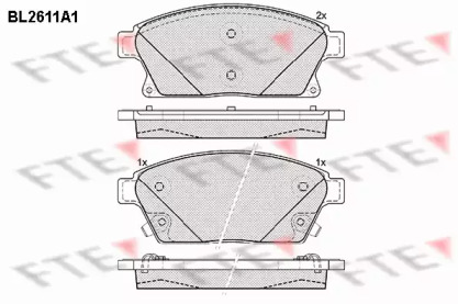 Комплект тормозных колодок (FTE: BL2611A1)