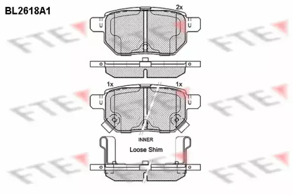 Комплект тормозных колодок (FTE: BL2618A1)