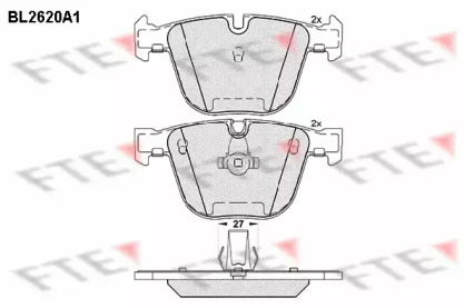 Комплект тормозных колодок (FTE: BL2620A1)