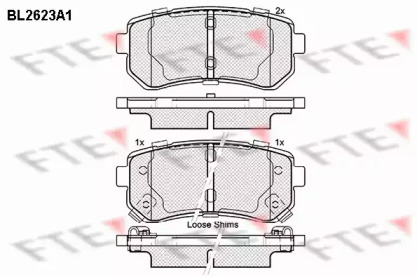 Комплект тормозных колодок (FTE: BL2623A1)