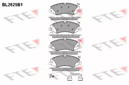 Комплект тормозных колодок (FTE: BL2625B1)