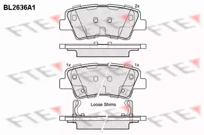 Комплект тормозных колодок (FTE: BL2636A1)