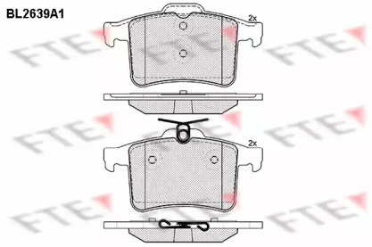 Комплект тормозных колодок (FTE: BL2639A1)