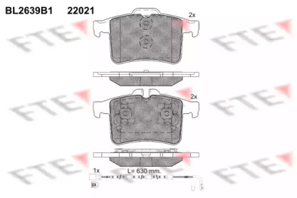 Комплект тормозных колодок (FTE: BL2639B1)