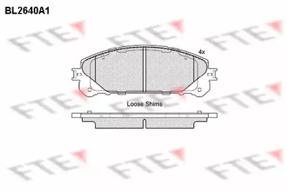 Комплект тормозных колодок (FTE: BL2640A1)